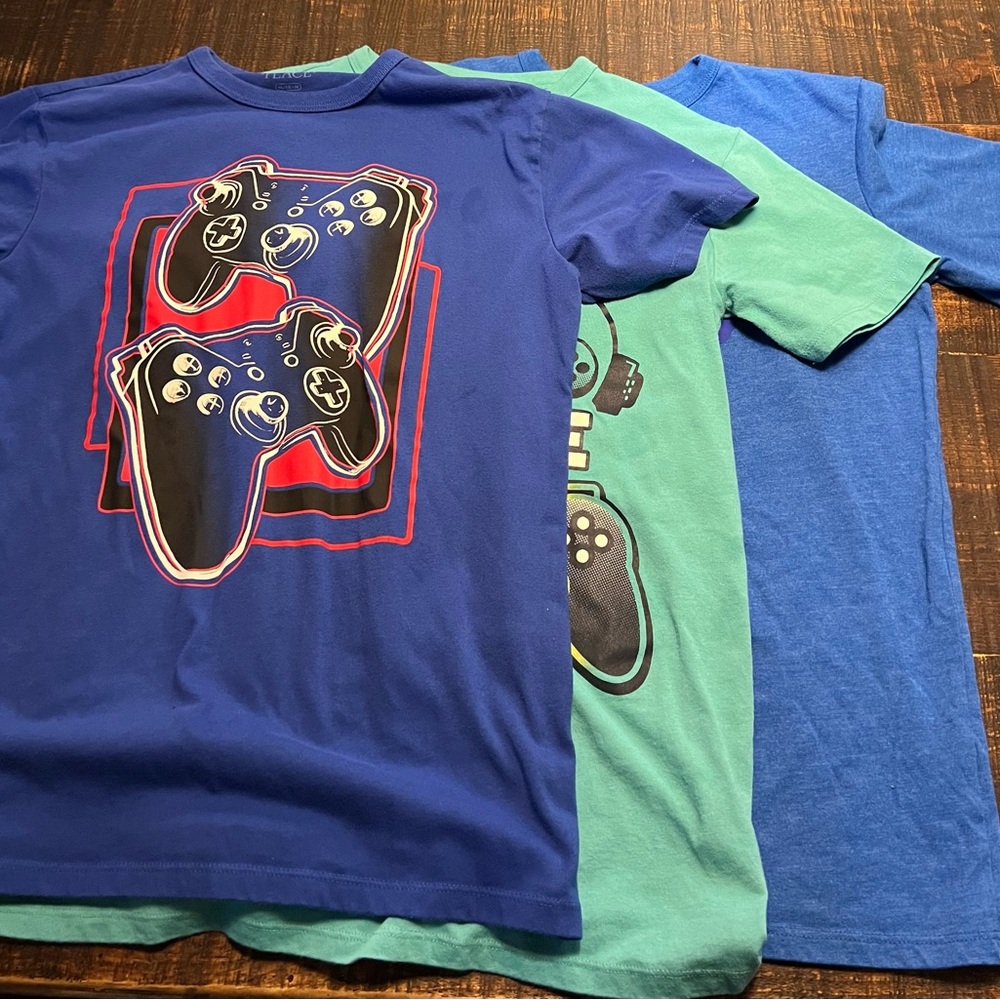 Place Blue Graphic Video Game Controller Tee